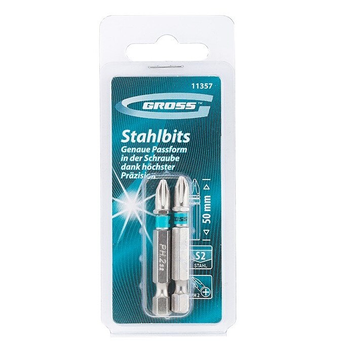 Set Biti РН2 х 50 mm, 2 buc., GROSS