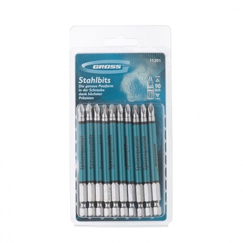 Set biti Рz2 х 90, otel S2, 10 buc, GROSS Set biti Рz2 х 90, otel S2, 10 buc, GROSS