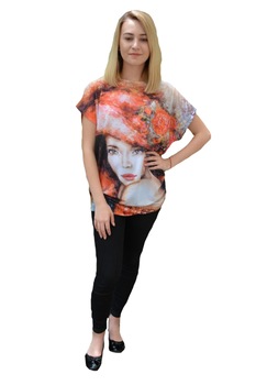 Bluza Alora cu design fashion, D&J Exclussive, Portocaliu Bluza Alora cu design fashion, D&J Exclussive, Portocaliu