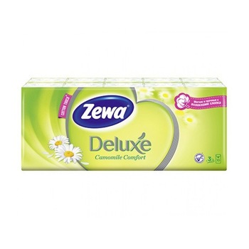 Servetele, Zewa nazale Deluxe Camomile Comfort, 3 Straturi Servetele, Zewa nazale Deluxe Camomile Comfort, 3 Straturi