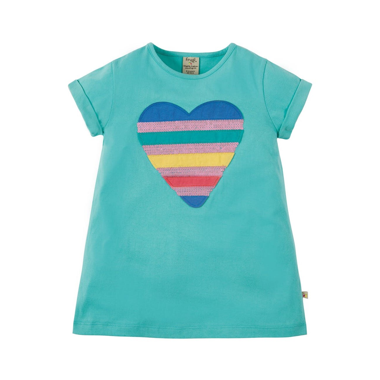 Tricou, Sophia Sequin, Frugi, bumbac organic, fete