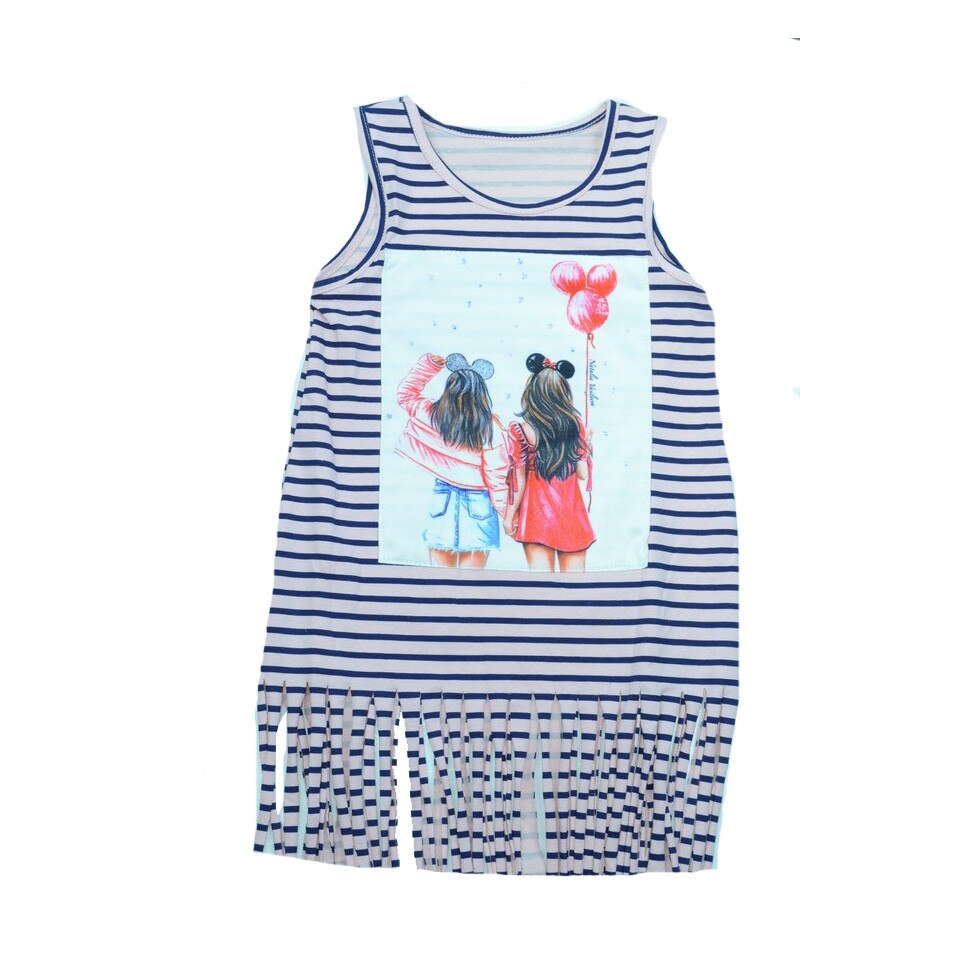 Tricou fara maneci fetite Happy House 1528-R1, Multicolor, 116