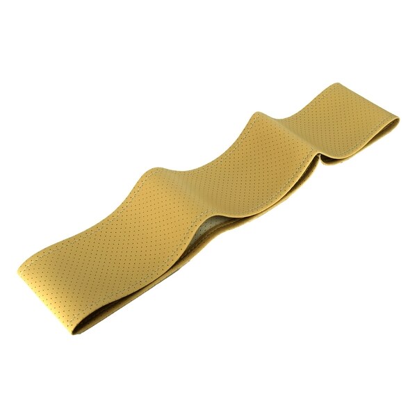 Husa volan iMK, Imitatie piele, 38 cm, Marimea M, Cusatura Bej, Ac si ata inclus