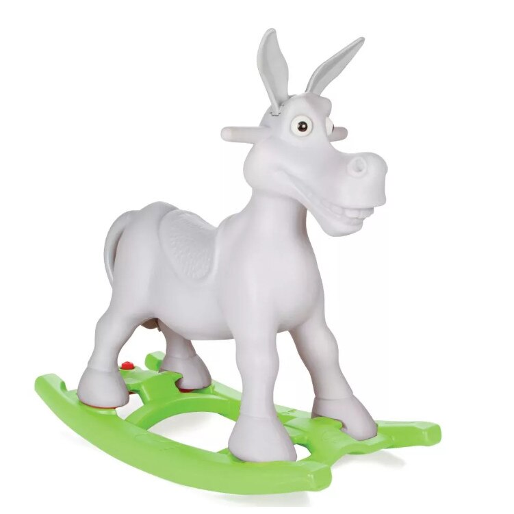 Balansoar pentru copii Pilsan 2in1 Rocking Donkey gri/verde