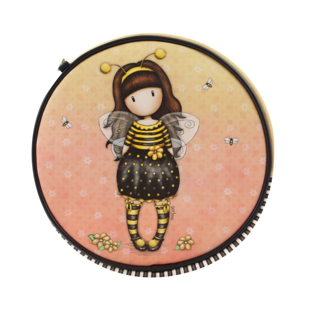 Geanta rotunda Gorjuss - Bee Loved, 7 x 22 x 22 cm