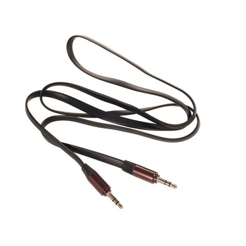 Cablu audio plat cu mufe drepte , Maclean , MCTV/694B Jack Audio Stereo AUX 3.5 mm 1m , negru Cablu audio plat cu mufe drepte , Maclean , MCTV/694B Jack Audio Stereo AUX 3.5 mm 1m , negru