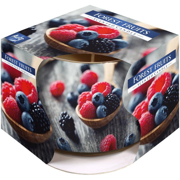 Lumanare parfumata in pahar imprimat - Fructe de Padure