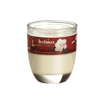 Lumanare parfumata in pahar 80/70 - Bolsius Iasomie-Rodie Lumanare parfumata in pahar 80/70 - Bolsius Iasomie-Rodie