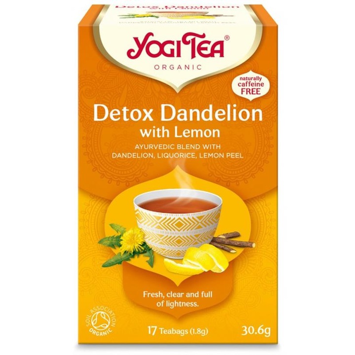 Ceai Bio Detoxifiant cu Lamaie Yogi Tea 30.60gr