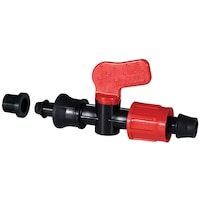 Racord cu robinet, cu olandez pentru banda de picurare 17 mm