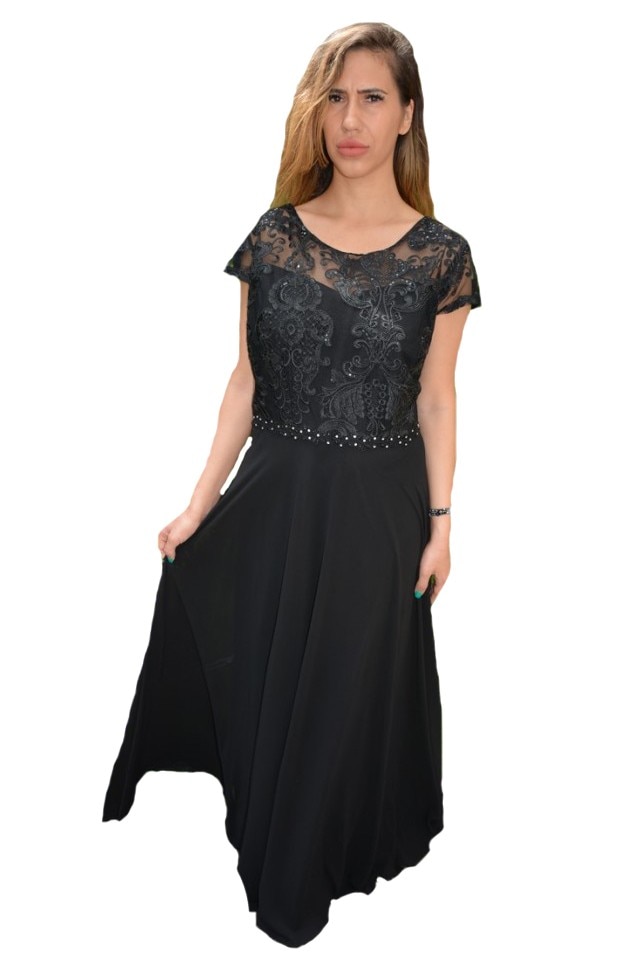 Rochie Jazmine din dantela, D&J Exclussive, Negru