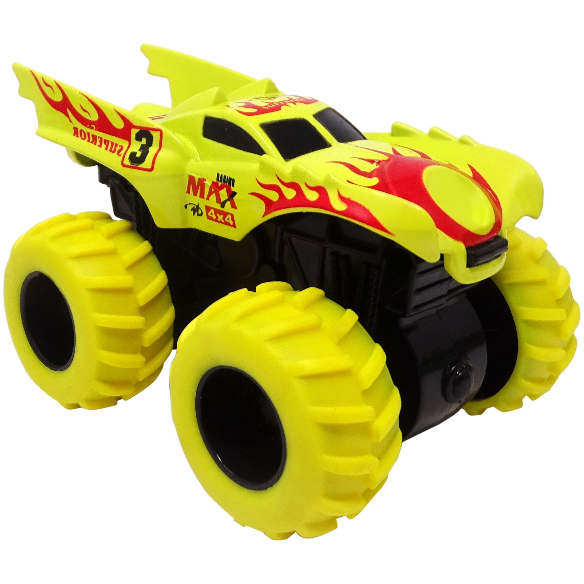 Masinuta Diecast, metalica, Galben/Rosu