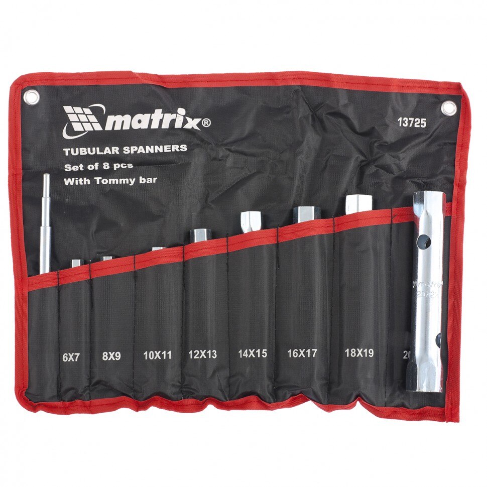 Set chei tubulare, cilindrice, 6-22 mm, cu antrenor, galvanizate, 9 buc., MTX