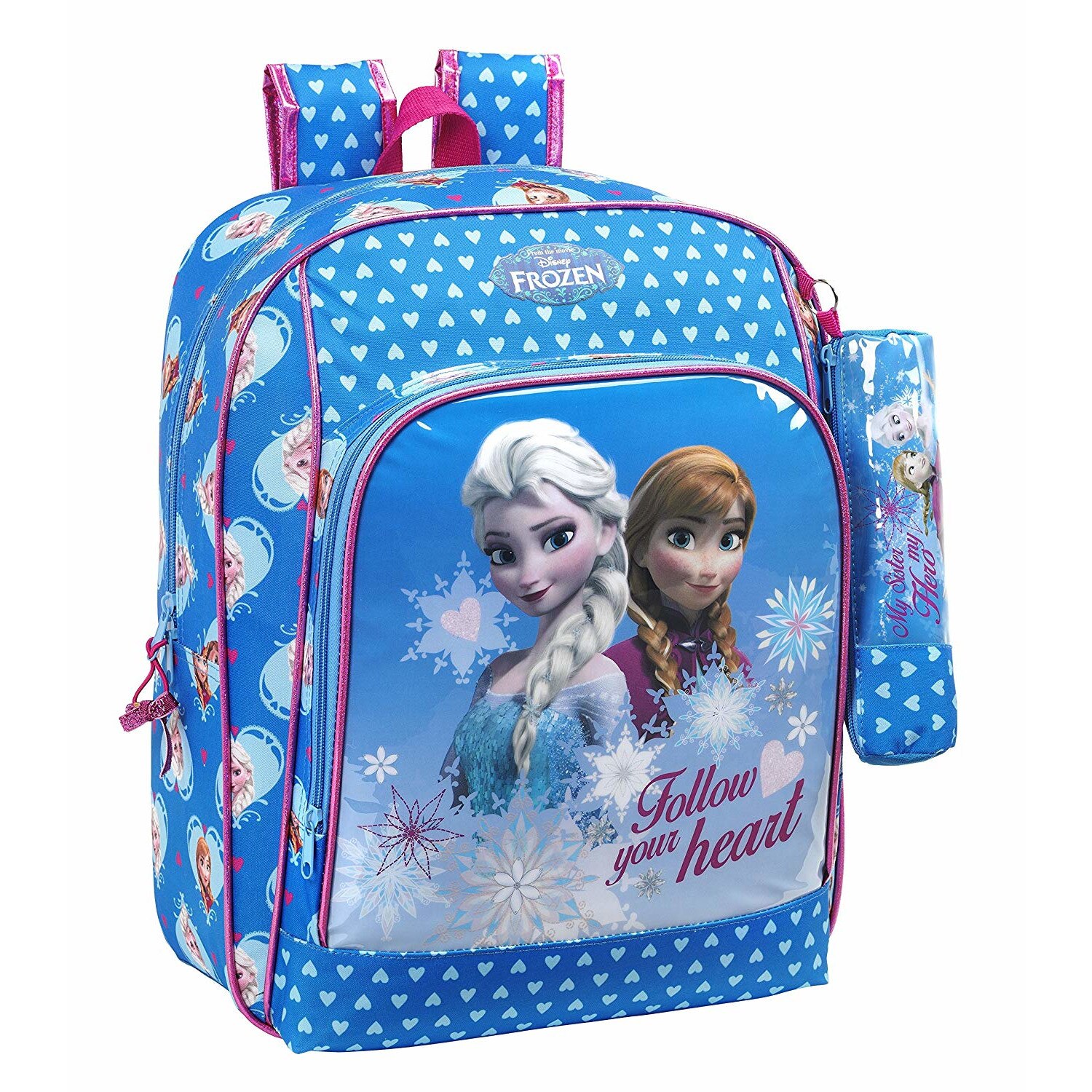 Ghiozdan mare si penar Frozen Follow your heart Grande