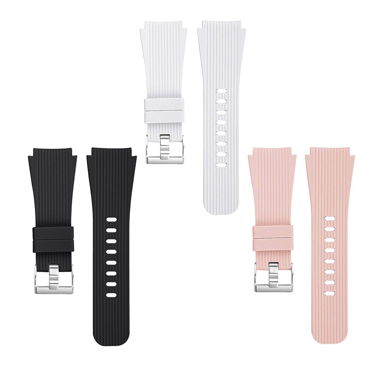 Set 3 curele din silicon universale casual 22mm pentru Samsung Galaxy Watch 46mm, cu telescop Quick release, multicolor