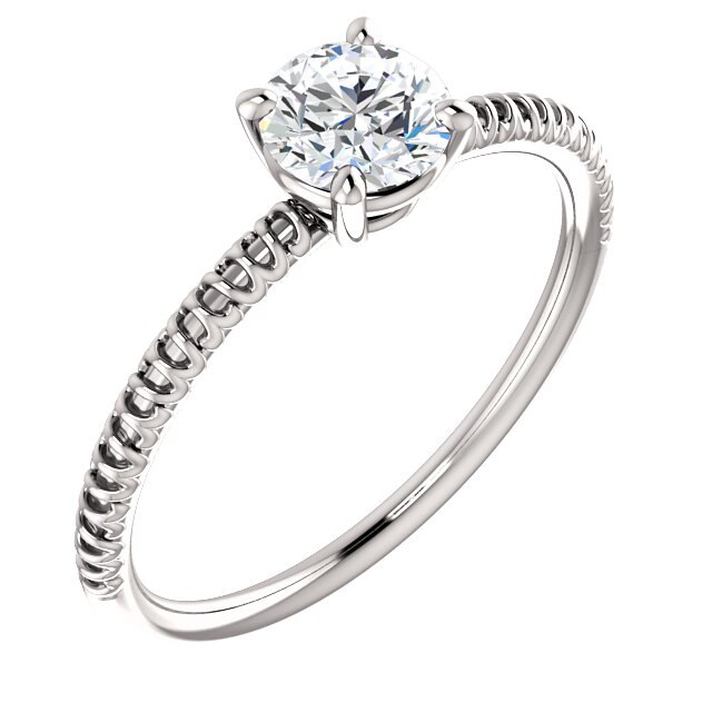 Inel de logodna, Valmand, model i71648, din Aur Alb cu Diamant incolor 0.25ct