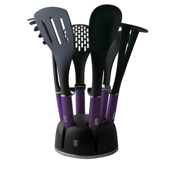 Set ustensile bucatarie 7 piese,Berlinger Haus-Metallic Line Royal purple edition,negru/violet Set ustensile bucatarie 7 piese,Berlinger Haus-Metallic Line Royal purple edition,negru/violet