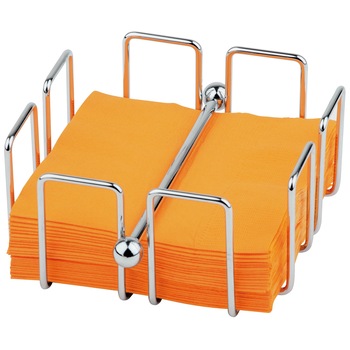 Suport metal pentru servetele aproximativ 50 bucati. Dimensiuni: 19*19*6,5 cm, bara contragreutate inclus Suport metal pentru servetele aproximativ 50 bucati. Dimensiuni: 19*19*6,5 cm, bara contragreutate inclus