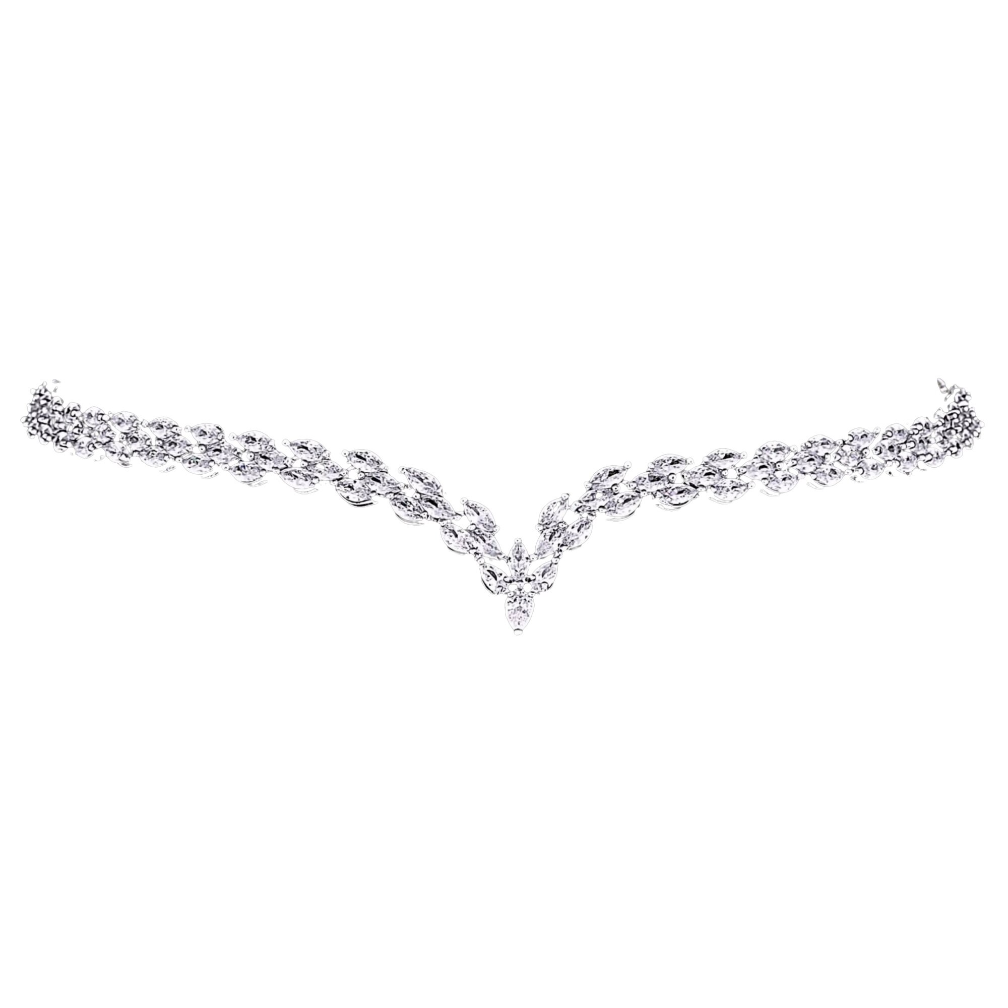 Colier placat cu Aur 18K si Diamante, Maya Platinum