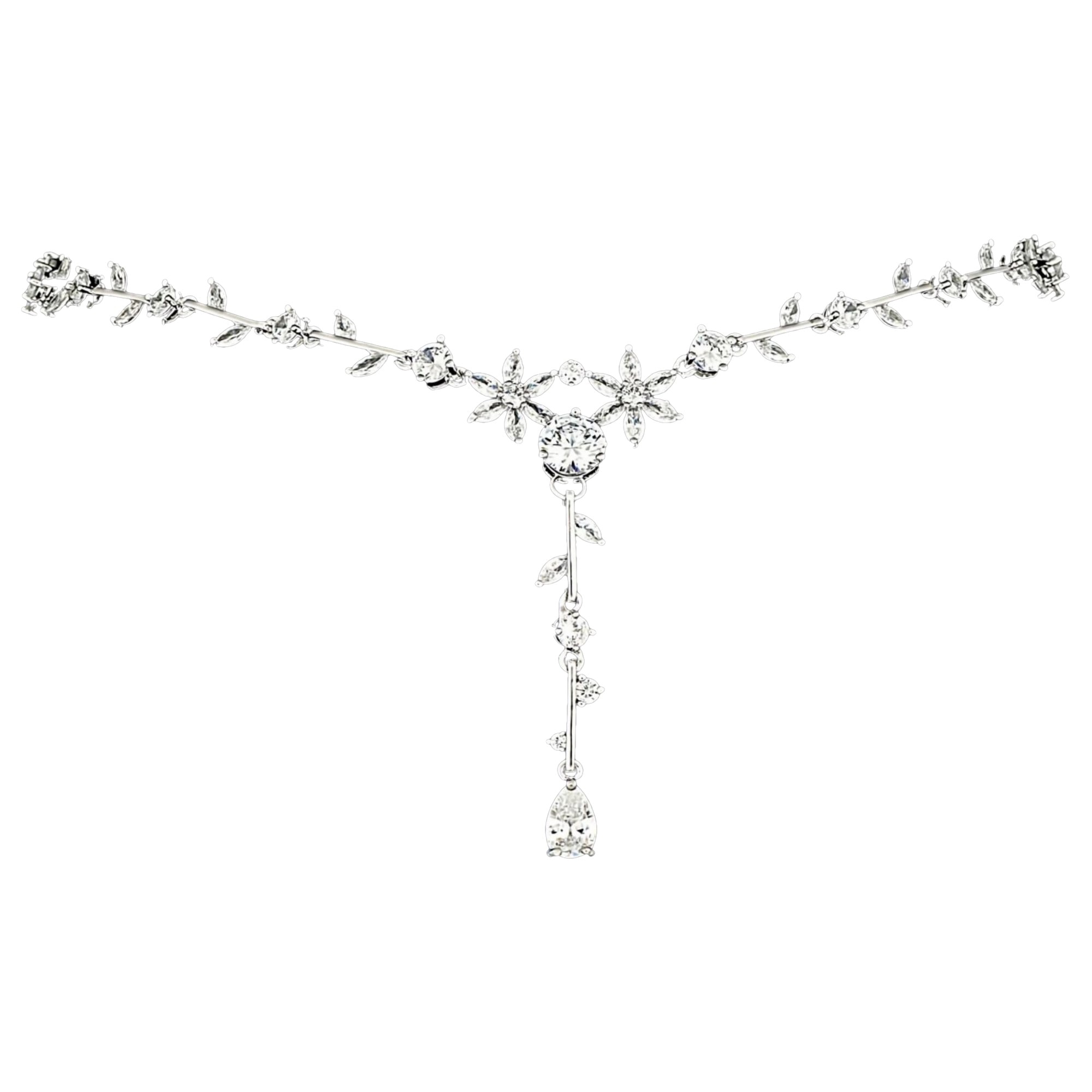 Colier placat cu Aur 18K si Diamante, Damaris Platinum