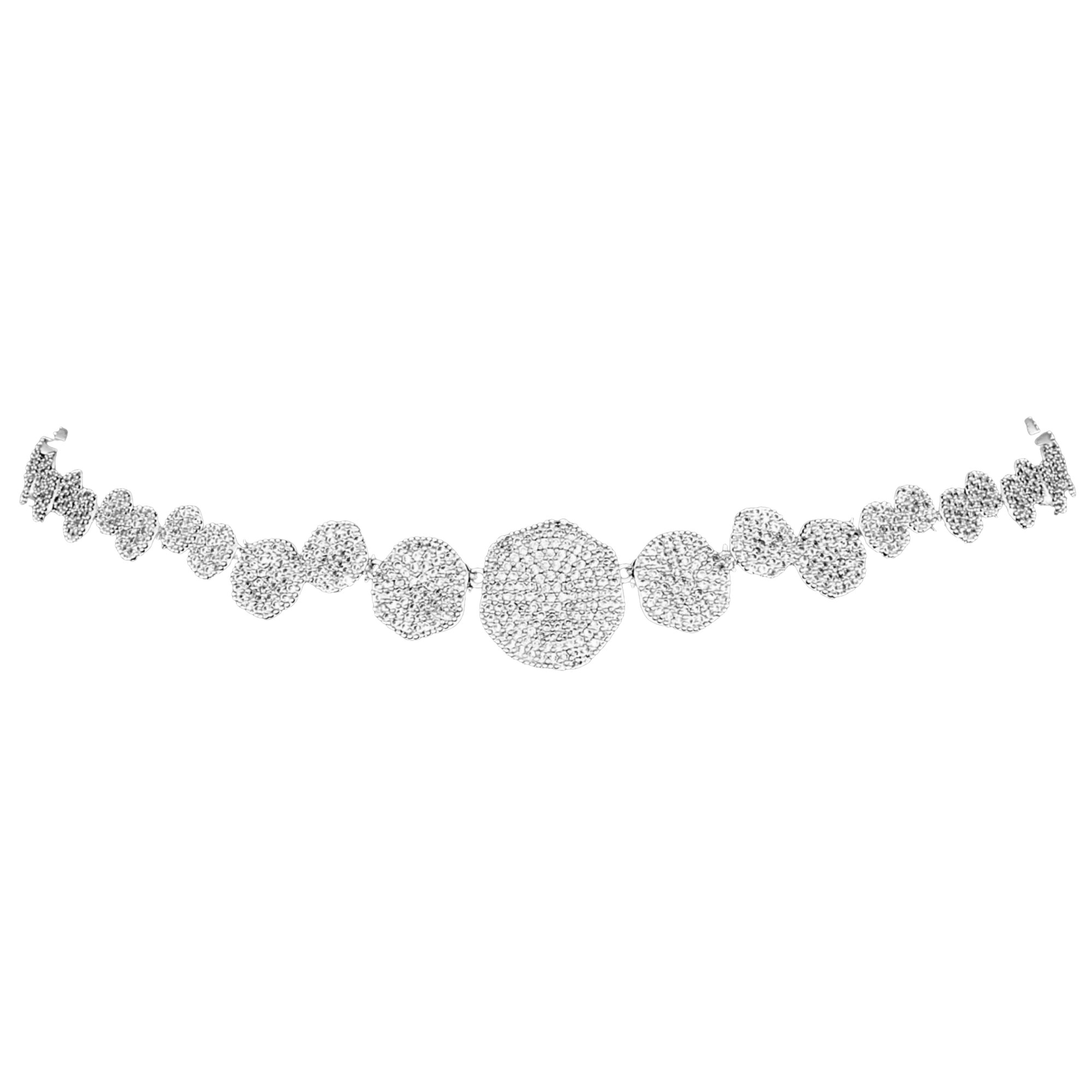 Colier placat cu Aur 18K si Diamante, Anastasia Platinum