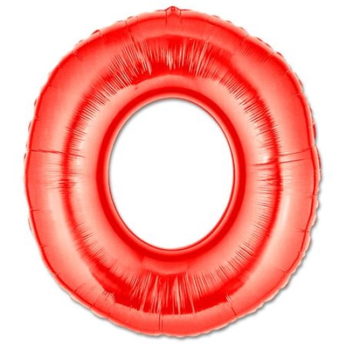 Balon folie, litera O, Culoare Rosu, 41cm, 1 buc