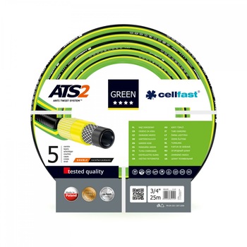 Furtun de gradina, pentru apa, Garden, 19 mm, rola 25 m, culoare verde Furtun de gradina, pentru apa, Garden, 19 mm, rola 25 m, culoare verde