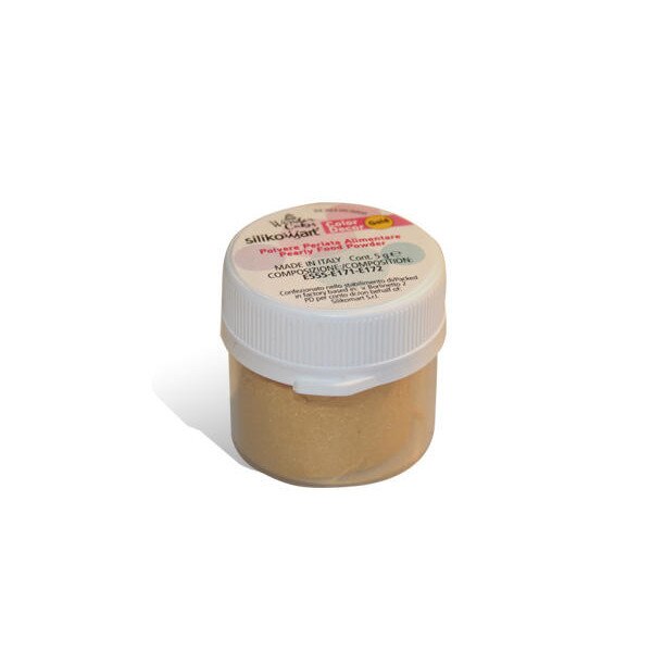 Colorant alimentar pudra decorare perlata, 5g, Silikomart, Auriu