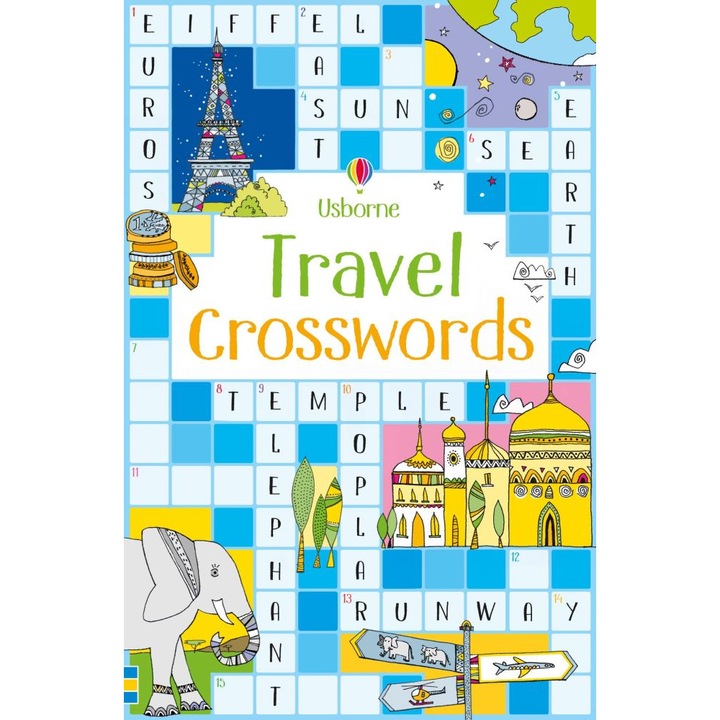Carte "Travel crosswords", 6 ani+, Usborne