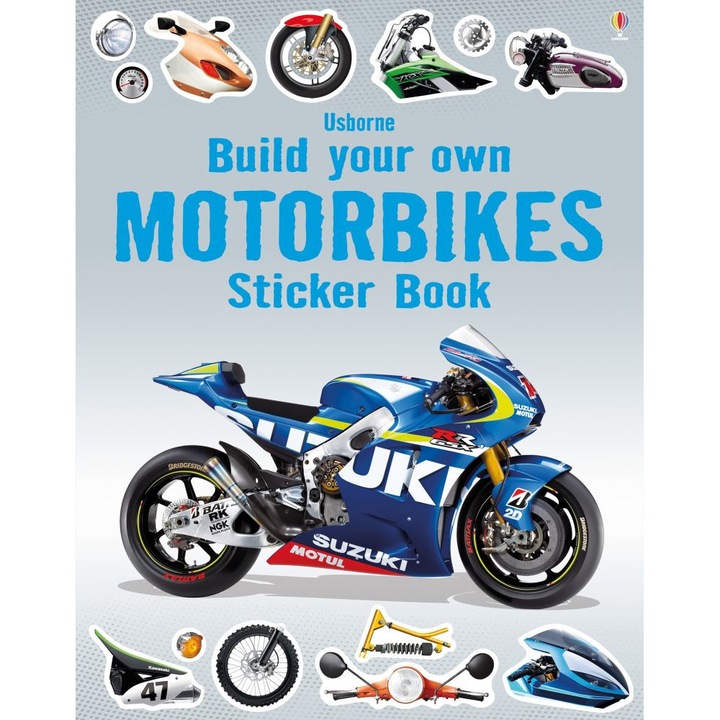 Carte de activitati "Build your own motorbikes sticker book" de Simon Tudhope, 5 ani+, Usborne