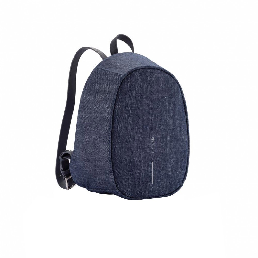 Rucsac antifurt elegant, cu fermoare ascunse, XD by AleXer, BY, pu, poliester, albastru, breloc inclus din piele ecologica