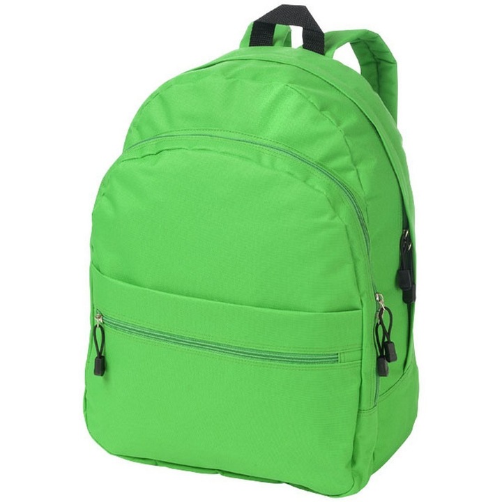 Rucsac confortabil, curele ajustabile, buzunar frontal, Everestus, TD, poliester, verde deschis, sac si eticheta incluse