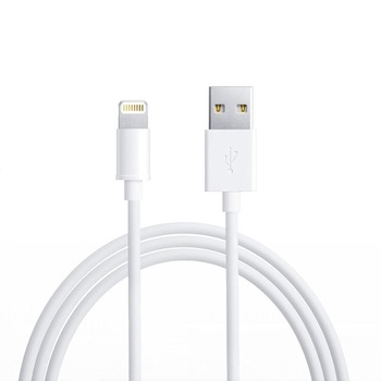 Cablu SmartGSM pentru Apple iPhone, USB - Lightning, Alb, 1 m Cablu SmartGSM pentru Apple iPhone, USB - Lightning, Alb, 1 m