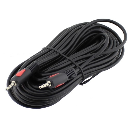 Cablu audio Cabletech eco-line, 2 x jack stereo 3.5 mm tata, 15 m, Negru
