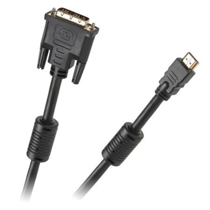 Cabletech KPO3701-10 digitális kábel, DVI - HDMI, 5 m, Gold V 1.3B
