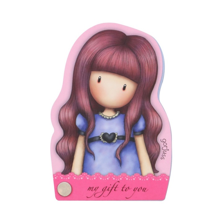 Carnetel profilat Gorjuss Fiesta - My Gift to You, 11 x 7.5 x 1 cm