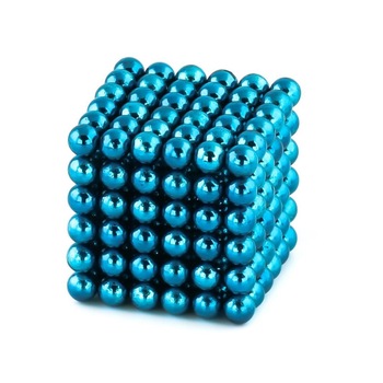 Bile Magnetice AntiStres Neocube, albastru deschis, 5 mm, 216 piese - MagCub®, joc de indemanare Bile Magnetice AntiStres Neocube, albastru deschis, 5 mm, 216 piese - MagCub®, joc de indemanare