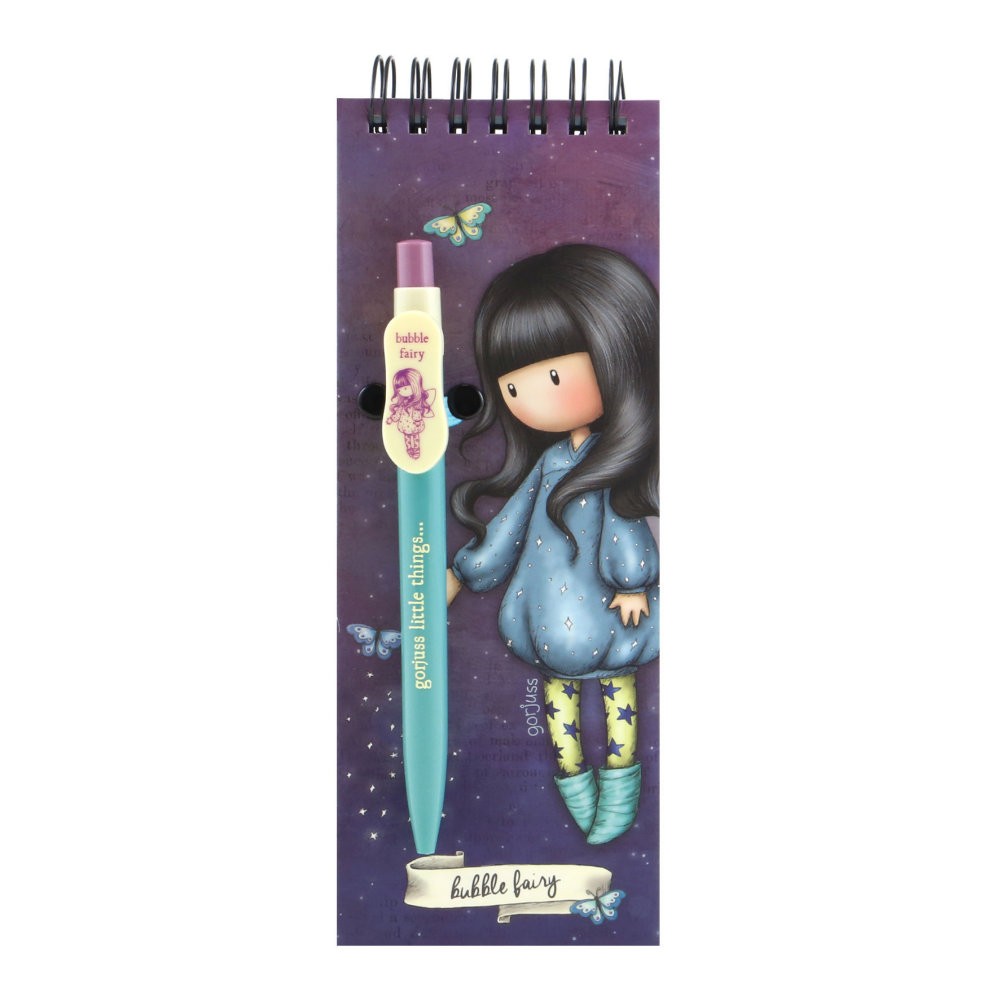 Carnet cu pix Gorjuss - Bubble Fairy, 10 x 18 cm