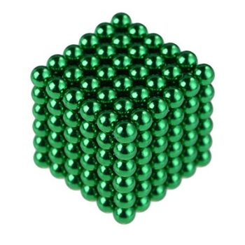 Bile Magnetice AntiStres Neocube, verde, 5 mm, 216 piese - MagCub®, joc de indemanare