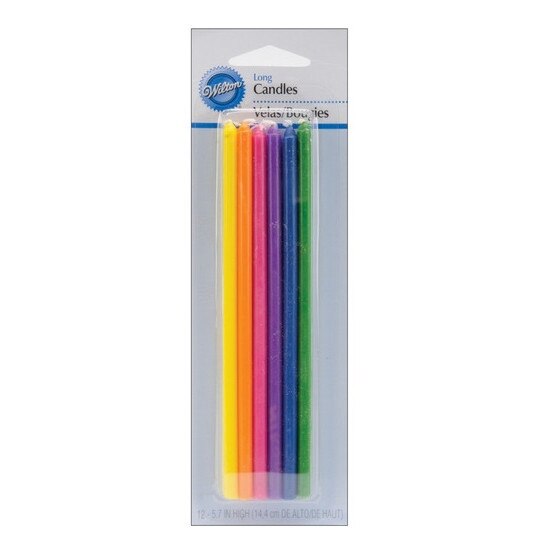 Lumanari in diverse culori, set de 12 bucati, 14.9 cm, Wilton