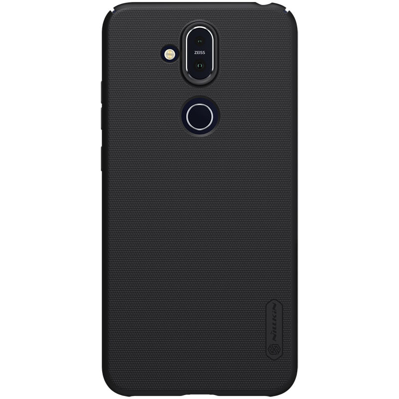 Husa protectie spate din plastic texturat negru, pentru Nokia 8.1- Nillkin Frosted Shield