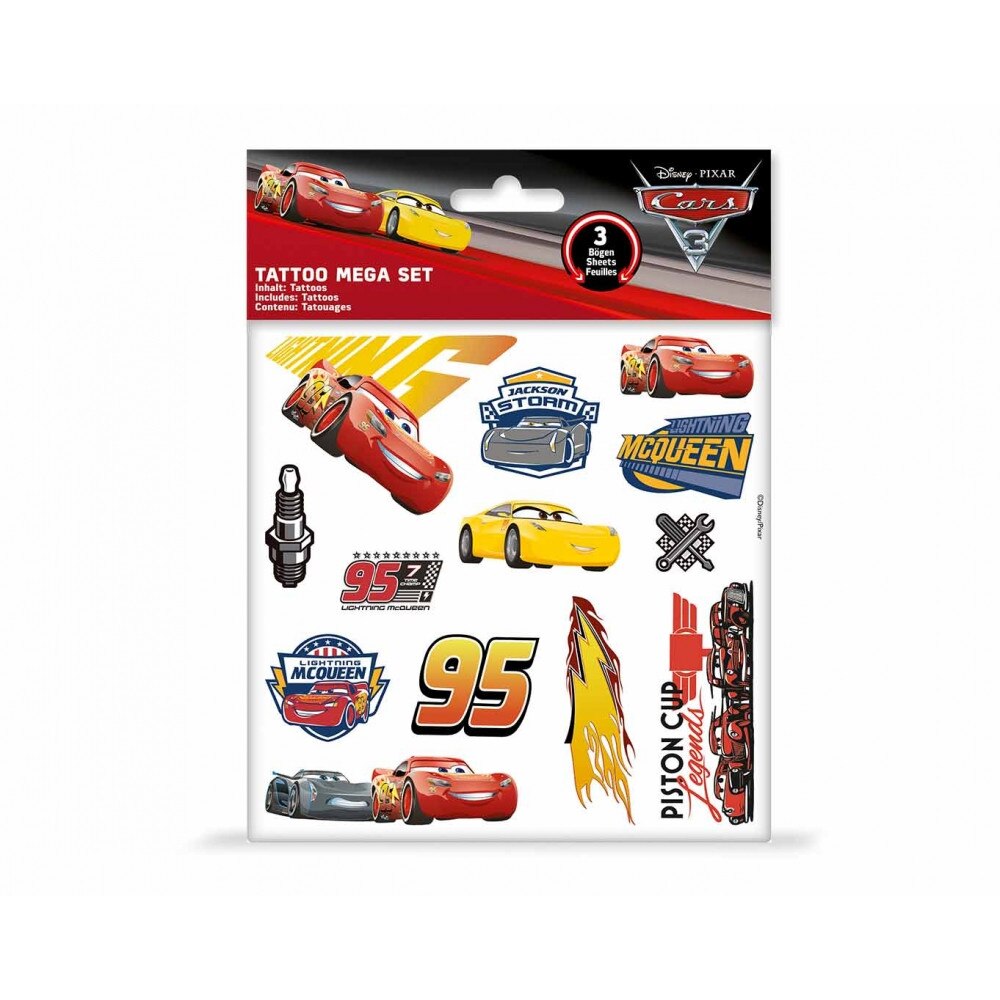 Set Tatuaje Copii Mega Set Cars 3