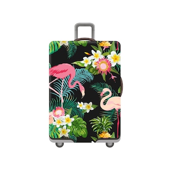 Husa protectie elastica Troler Valiza Geanta AKU, design FLAMINGO GARDEN, marimea M ajustabila; (h = 58 ÷ 63 cm) x (L = 39 ÷ 42 cm) X (l = 23 ÷ 26 cm) Husa protectie elastica Troler Valiza Geanta AKU, design FLAMINGO GARDEN, marimea M ajustabila; (h = 58 ÷ 63 cm) x (L = 39 ÷ 42 cm) X (l = 23 ÷ 26 cm)