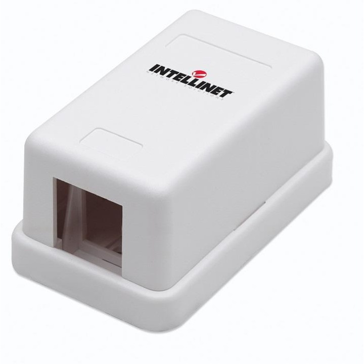 Priza, cutie montare modul Keystone, Intellinet 1 port, alba