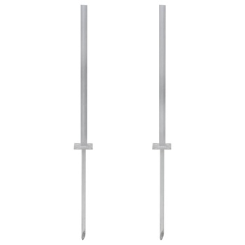 Set de 2 piese suport din otel pentru stalp poarta, vidaXL, Otel, 88 x 88 x 1150 mm, Argintiu Set de 2 piese suport din otel pentru stalp poarta, vidaXL, Otel, 88 x 88 x 1150 mm, Argintiu