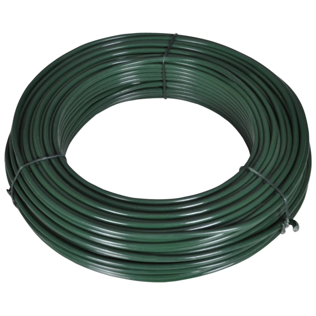 Fir de tensionare pentru gard, vidaXL, Otel, 80 m, 2,1/3,1 mm, Verde