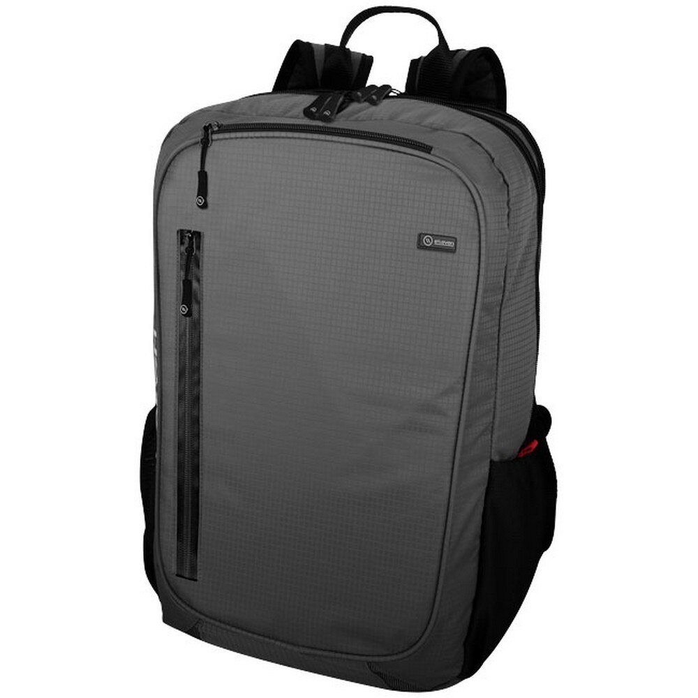 Rucsac Laptop, Elleven by AleXer, LR, 15.6 inch, pu ripstop waterproof, tarpaulin, gri, breloc inclus din piele ecologica