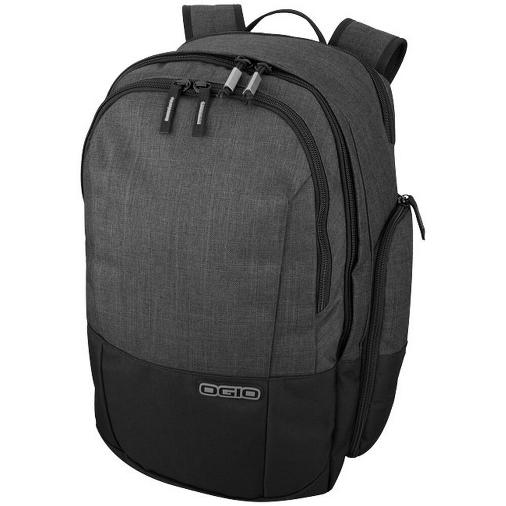 Rucsac Laptop, Ogio by AleXer, RL, 15 inch, 600D poliester, gri, breloc inclus din piele ecologica si metal