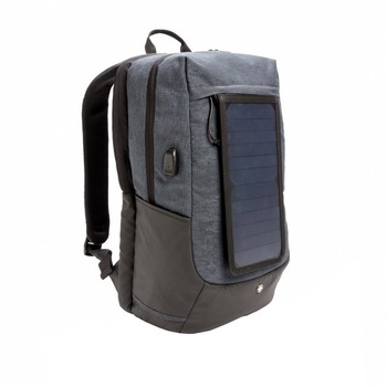 Rucsac Laptop 15.6 inch cu incarcator solar, Swiss Peak by AleXer, EE, poliester, negru, breloc inclus din piele ecologica Rucsac Laptop 15.6 inch cu incarcator solar, Swiss Peak by AleXer, EE, poliester, negru, breloc inclus din piele ecologica