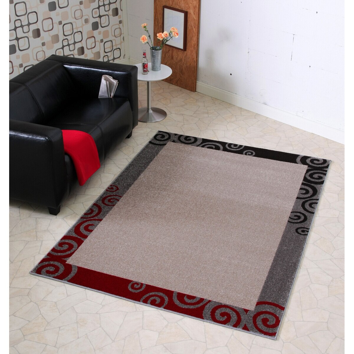 Set 3 Covoare Modern & Geometric Lectus, Gri, 70x140/240, C480-471503